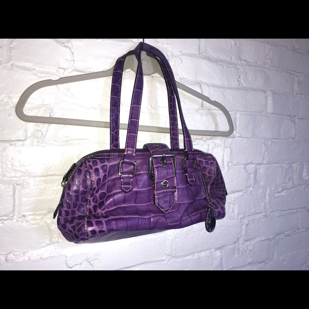 Dooney & Bourke Purple Alligator Print Purse